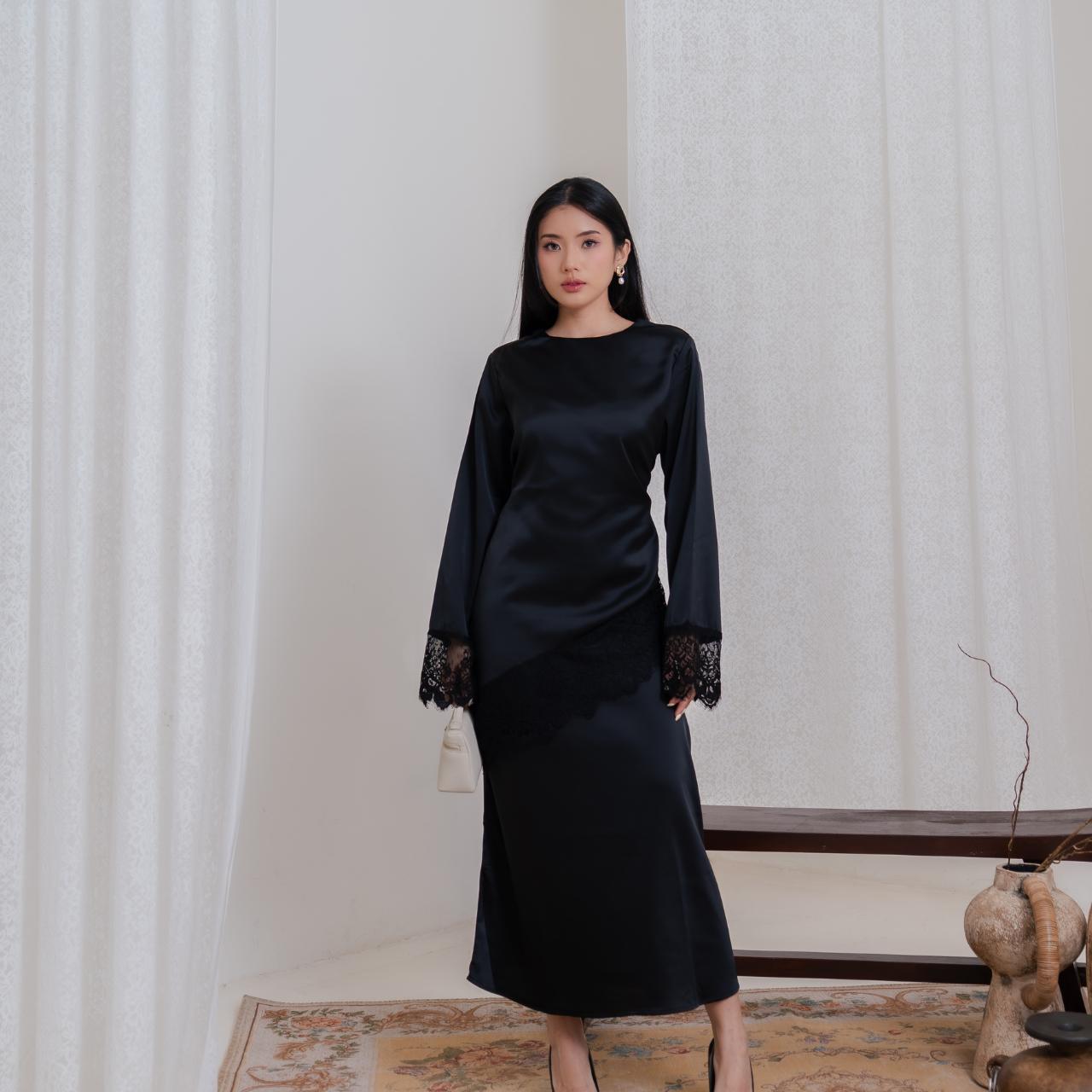 AIJO | Luna Silk Skirt - Bawahan Rok Panjang Wanita Basic Silk Europe Casual Formal Maxi