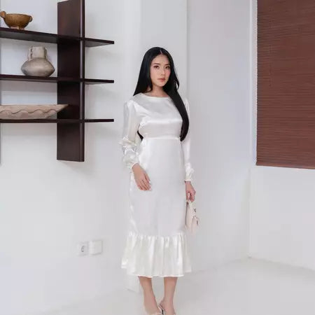 AIJO | Jasmine Dress Silk - Long Dress Casual Wanita Silk Terusan