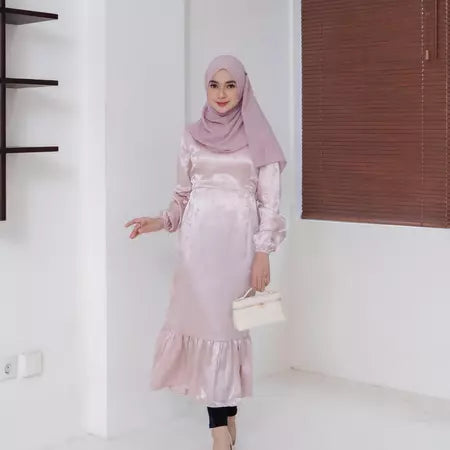 AIJO | Jasmine Dress Silk - Long Dress Casual Wanita Silk Terusan