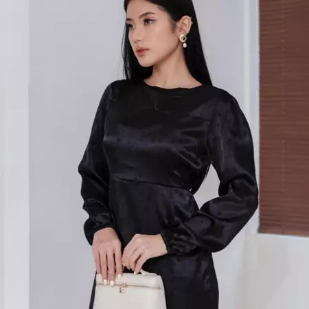AIJO | Jasmine Dress Silk - Long Dress Casual Wanita Silk Terusan